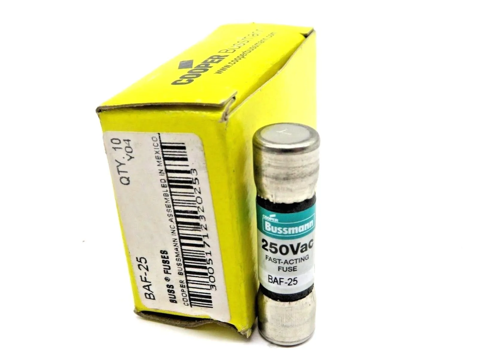 10 NEW BUSSMANN BAF-25 FUSES