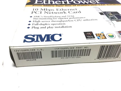 SMC 10BASE-T – SMC8432T Ethernet Power 10 Mbps Ethernet PCI Network Card