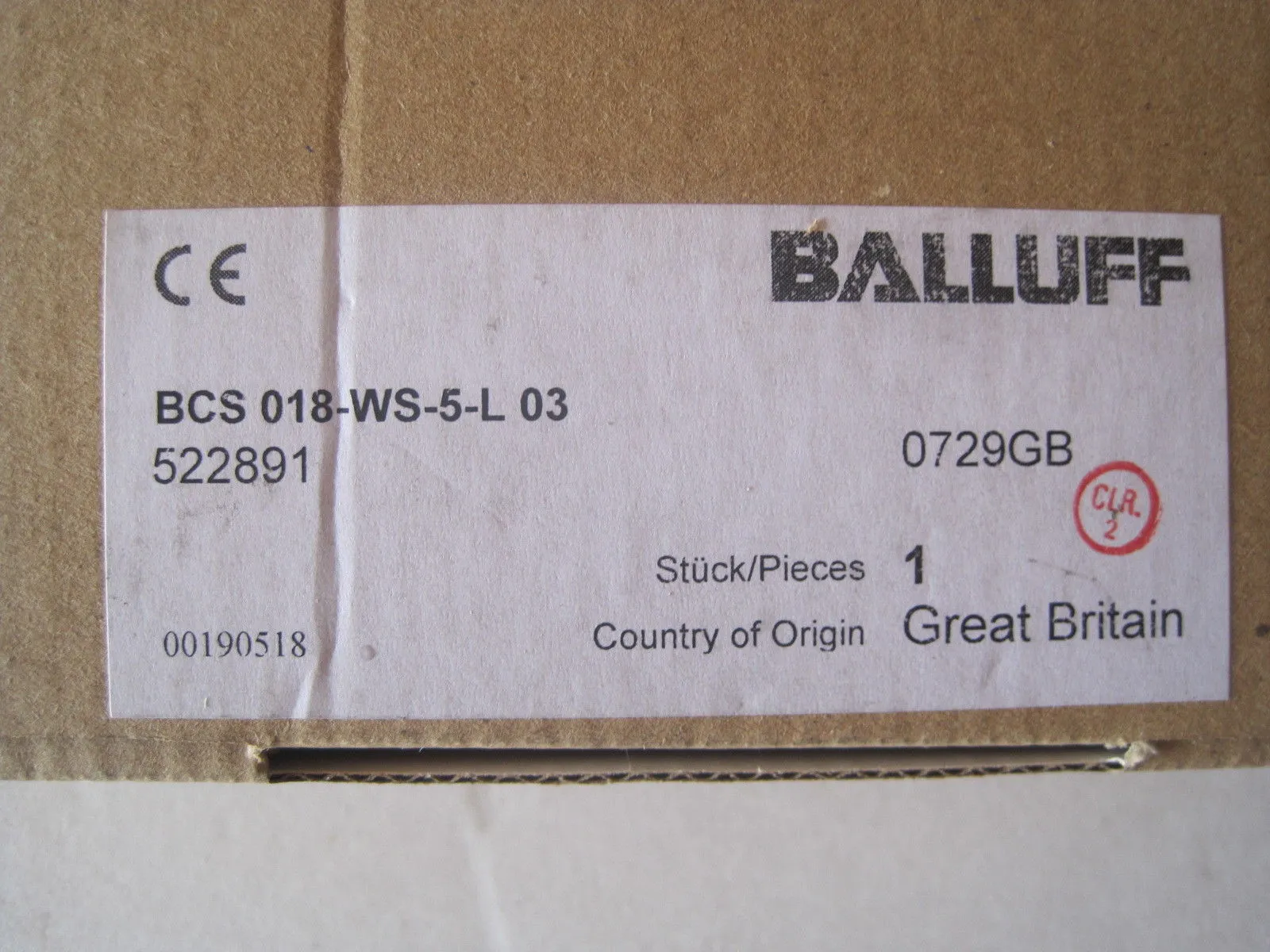 NEW BALLUFF BCS-018-WS-5-L-​03