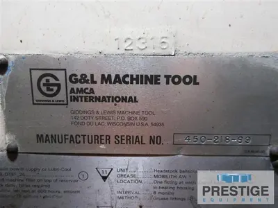 Used 1989 GIDDINGS & LEWIS G60-T Horizontal Table Type Boring Mills New York US | Prestige Equipment #1336248