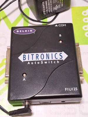 BELKIN F1U125 BITRONICS AUTO SWITCH WITH POWER SUPPLY