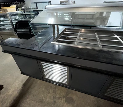 72-0373 Amtekco Self Contained Salad Bar Buffet Cooler with Grab n Go Ends