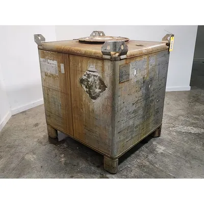 Used 365 Gallon TranStore Stainless Steel Liquid Tote Bin