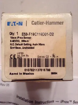 New | in-Stock CUTLER-HAMMER E59-F18C116D01-D2 Sensors | Surplus Asset Holdings #1206464