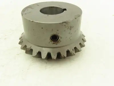 Boston Gear HLK105YA Miter Gear 24T 8-Pitch 20° 1" Plain Bore 1/4" Keyway