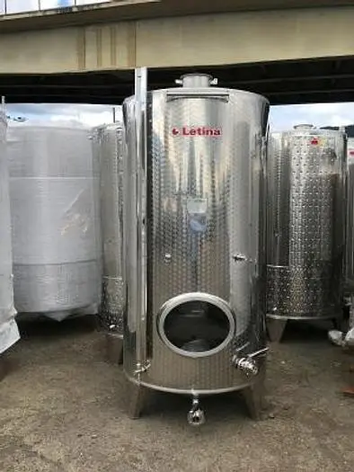 New Stock Letina 528 gal/2000L Closed Top Jacketed Storage Tank