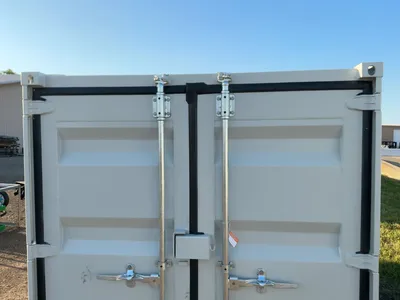 New 10’4” Job Site Storage Container, 10’4” x 6’ x 78-1/2” tall overall, Swing Doors on One End with...