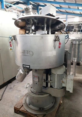 GFT V 63-U perforate basket centrifuge, Hastelloy C22.