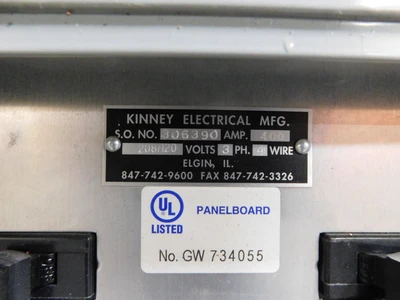 Used KINNEY ELECTRICAL 306390 Electrical Panels Ohio US | Equipment Recovery Corp. #1330042