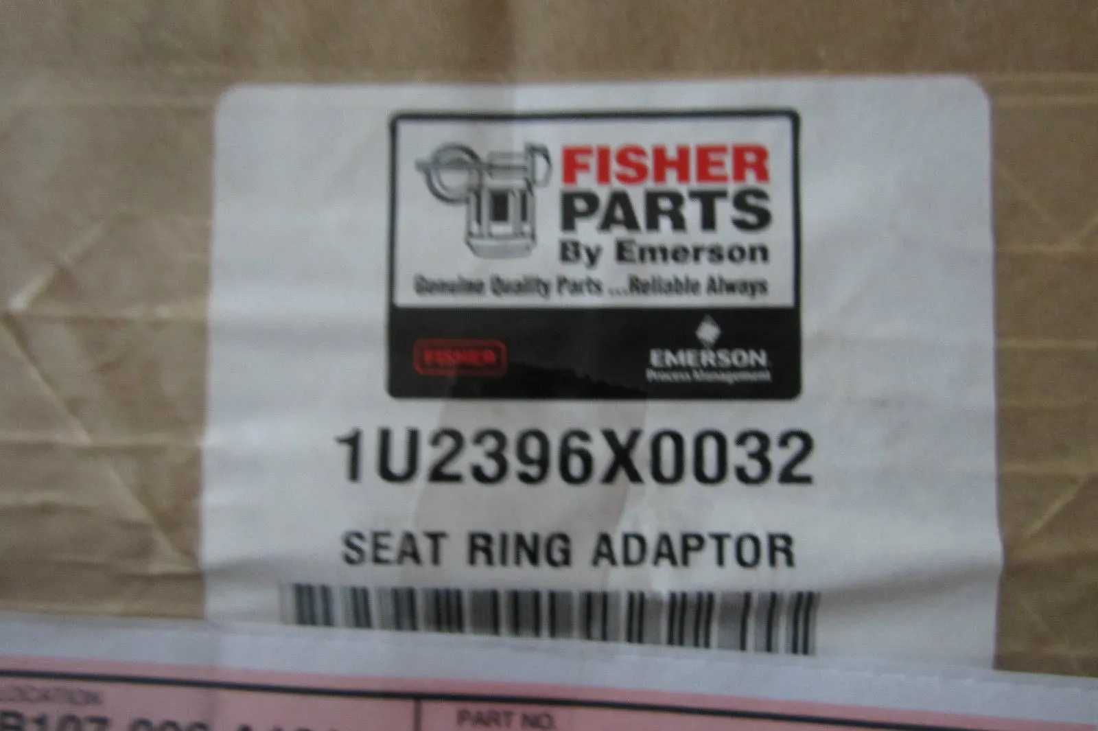 NEW SEALED EMERSON 1U2396X0032 SEAT RING ADAPTER