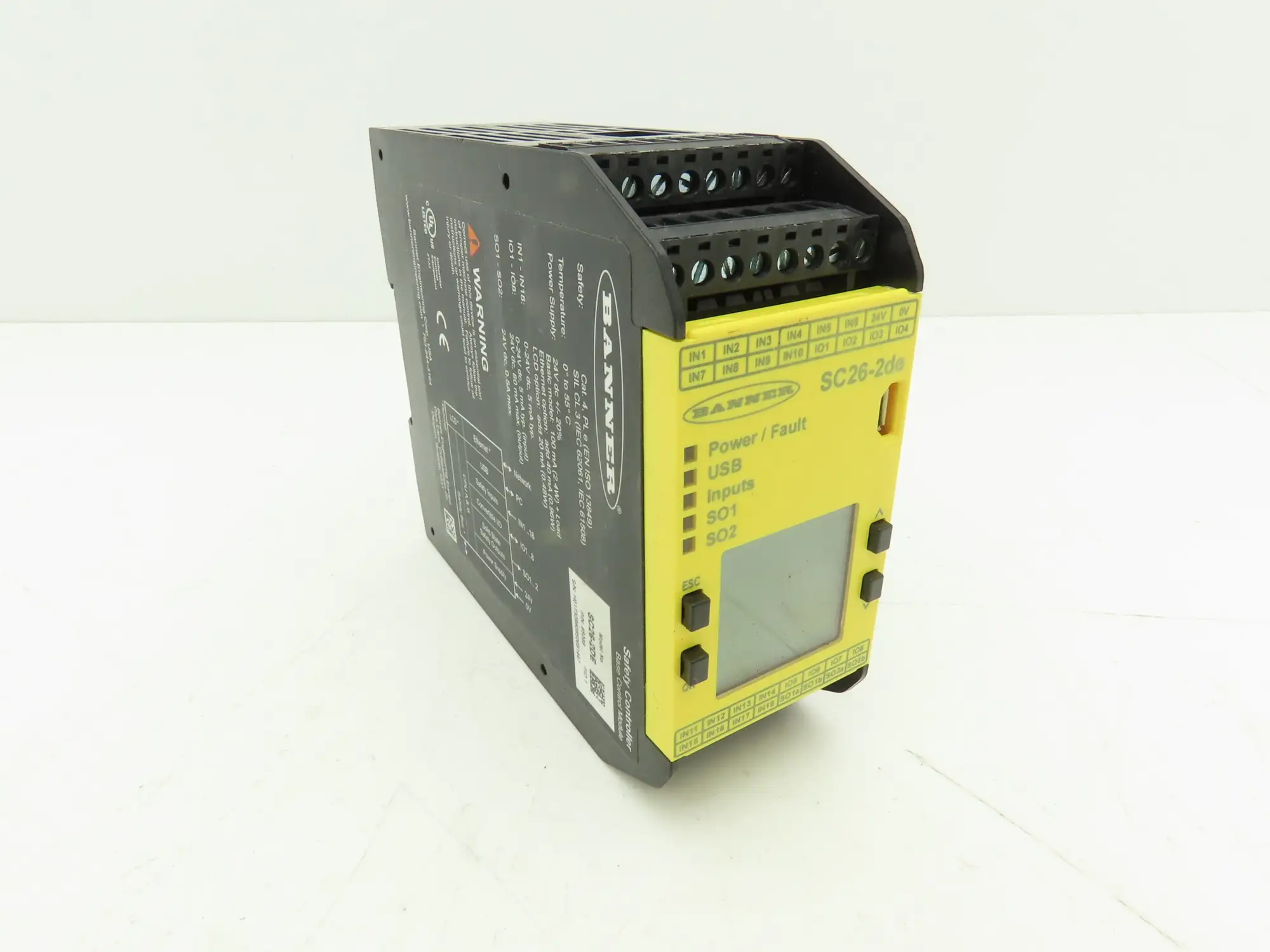 Banner SC26-2DE Non-Expandable Safety Controller Base Module 24VDC w/LCD Display