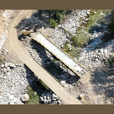 16ft Wide x 80ft Long L-100 Portable Steel Bridge