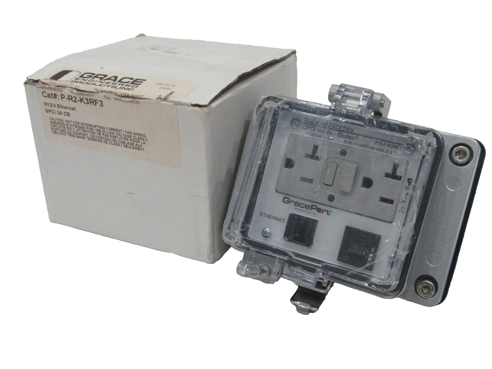 NEW GRACE P-R2-K3RF3 INTERFACE RECEPTACLE 120VAC 3A PR2K3RF3