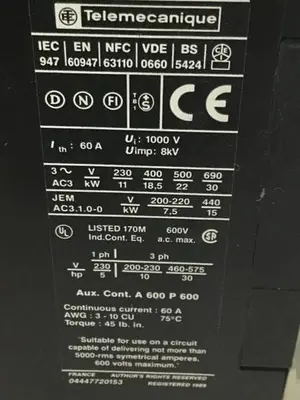 USED TELEMECANIQUE LP1D4011