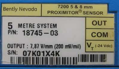 USED BENTLY NEVADA 18745-03 PROXIMITOR SENSOR 1874503