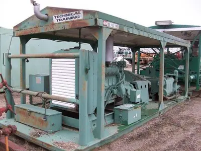 USED NATIONAL JWS-125, 3.5X5 TRIPLEX MUD PUMP PACKAGE