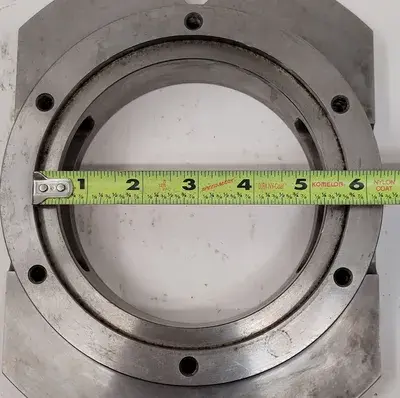 MOUNTING PLATE, 7" DIAMETER, BASE 10"X7", THROUGH HOLE ID 5"