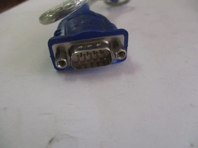 New USB to DB9 Male Serial Adapter Blue Cable (QTY 3)