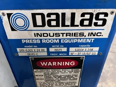 DALLAS INDUSTRIES DPR-6,000x24RH Uncoiler | Universal Press & Machinery (UPM) (5)