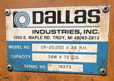 USED DALLAS DPR-20,000 X 36 R.H.