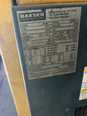 USED 2012 KAESER AS 30T
