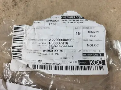 NEW KOMATSU 04050-00070