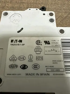 Used EATON FAZ-C15/1-SP Miscellaneous Equipment (Electrical & Power) | Surplus Asset Holdings #1194122