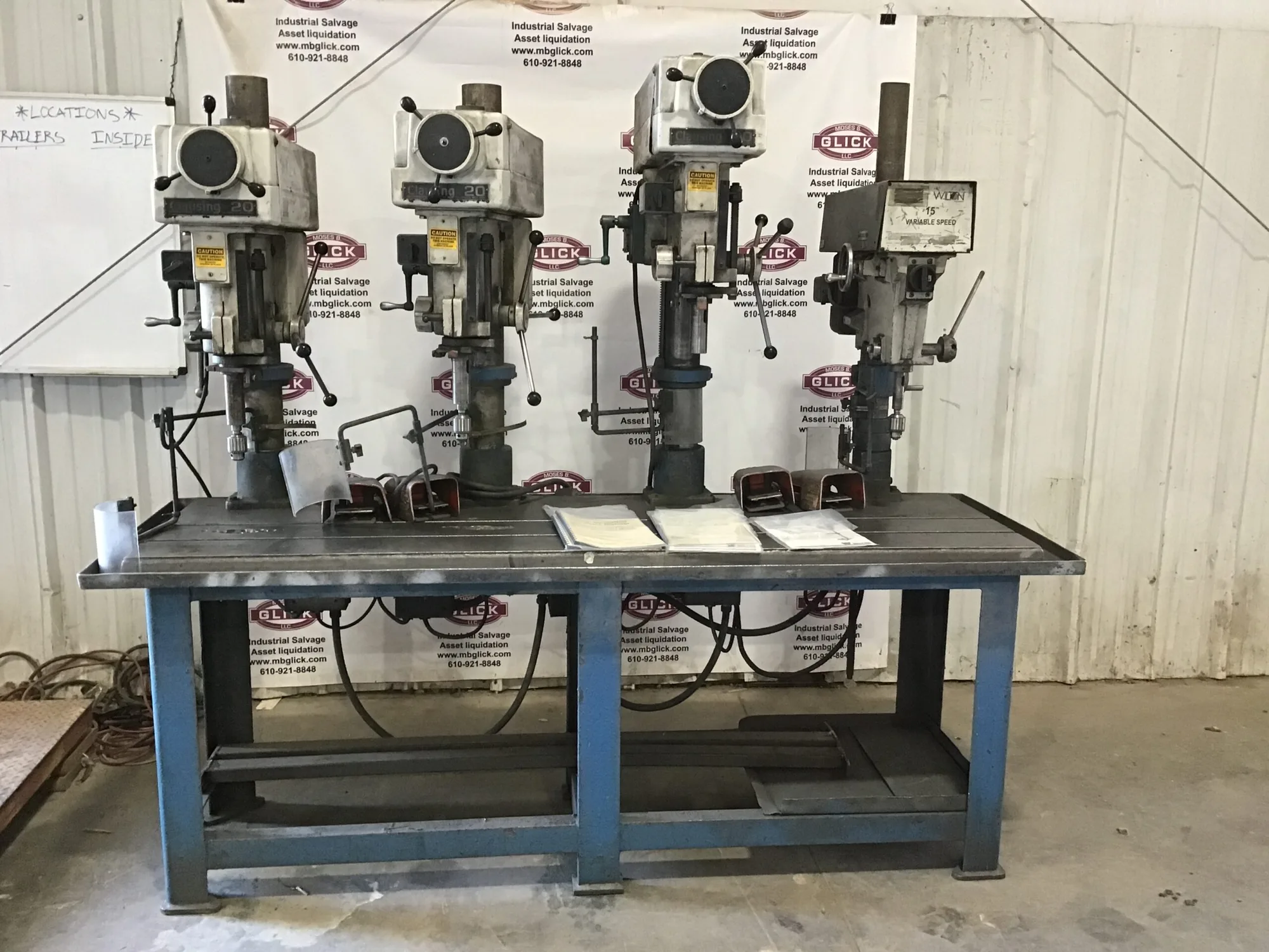 Clausing 2284 20in. Drill Presses Variable Speed Drive 1.5HP 1760RPM  FOR CUSTOMER