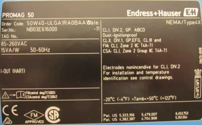 NEW ENDRESS HAUSER 50W40-ULGA1RA0BAAW FLOW METER 50W40ULGA1RA0BAAW