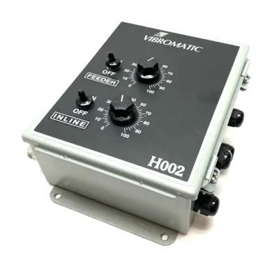 USED VIBROMATIC INCLINE/FEEDER CONTROLLER FOR VIBRATING BOWL FEEDER, ADJUSTABLE