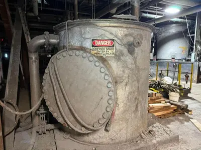 1,500 GALLON 76" X 76" (96" WIDE WITH FLANGES) STAINLESS TANK 304L STAINLESS STEEL TANK