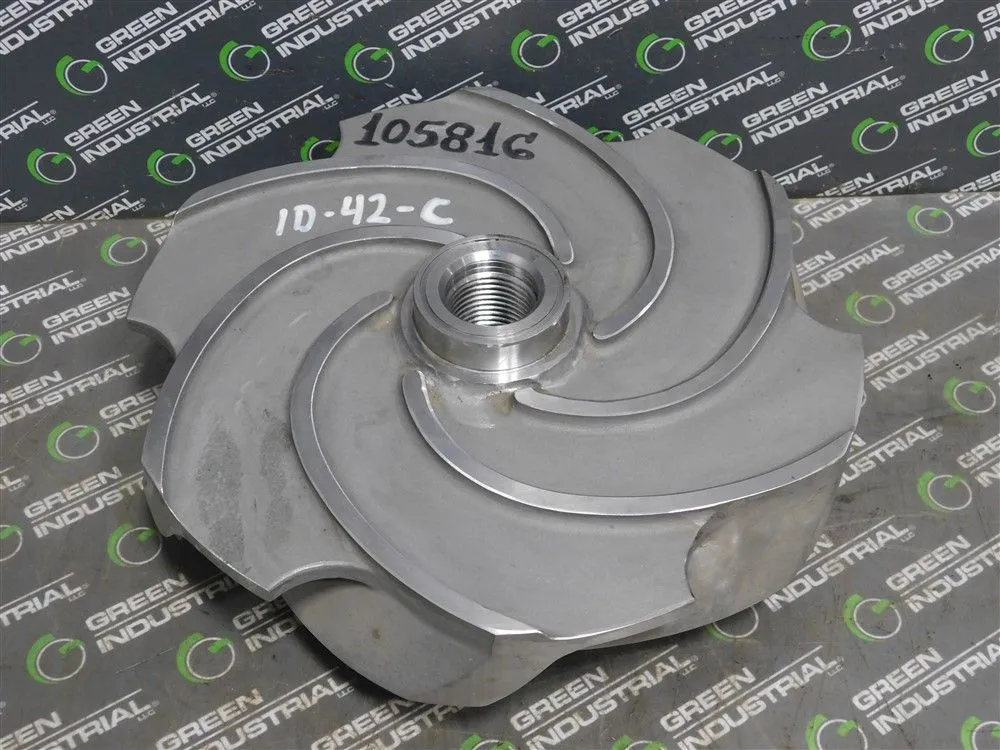 Unbranded 6 Vane Impeller 14.625 in OD 4.5 in W Used