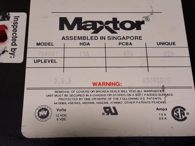 MAXTOR 7040AT 40MB IDE HARD DRIVE