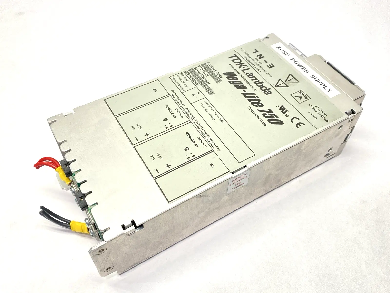 V7011QH | TDK-Lambda  Vega-Lite 750 Power Supply 24A 15V - Used