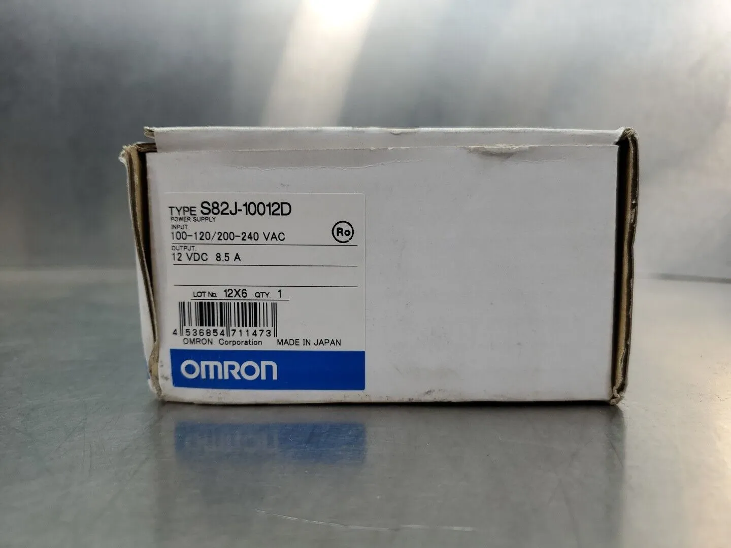 OMRON S82J-10012D 12VDC 8.5A POWER SUPPLY. 4E-26