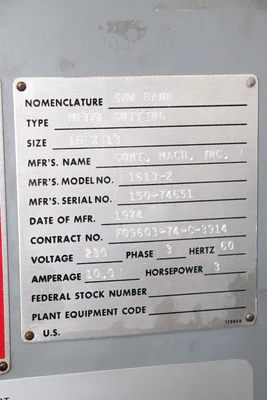 USED 1974 DOALL 1613-2