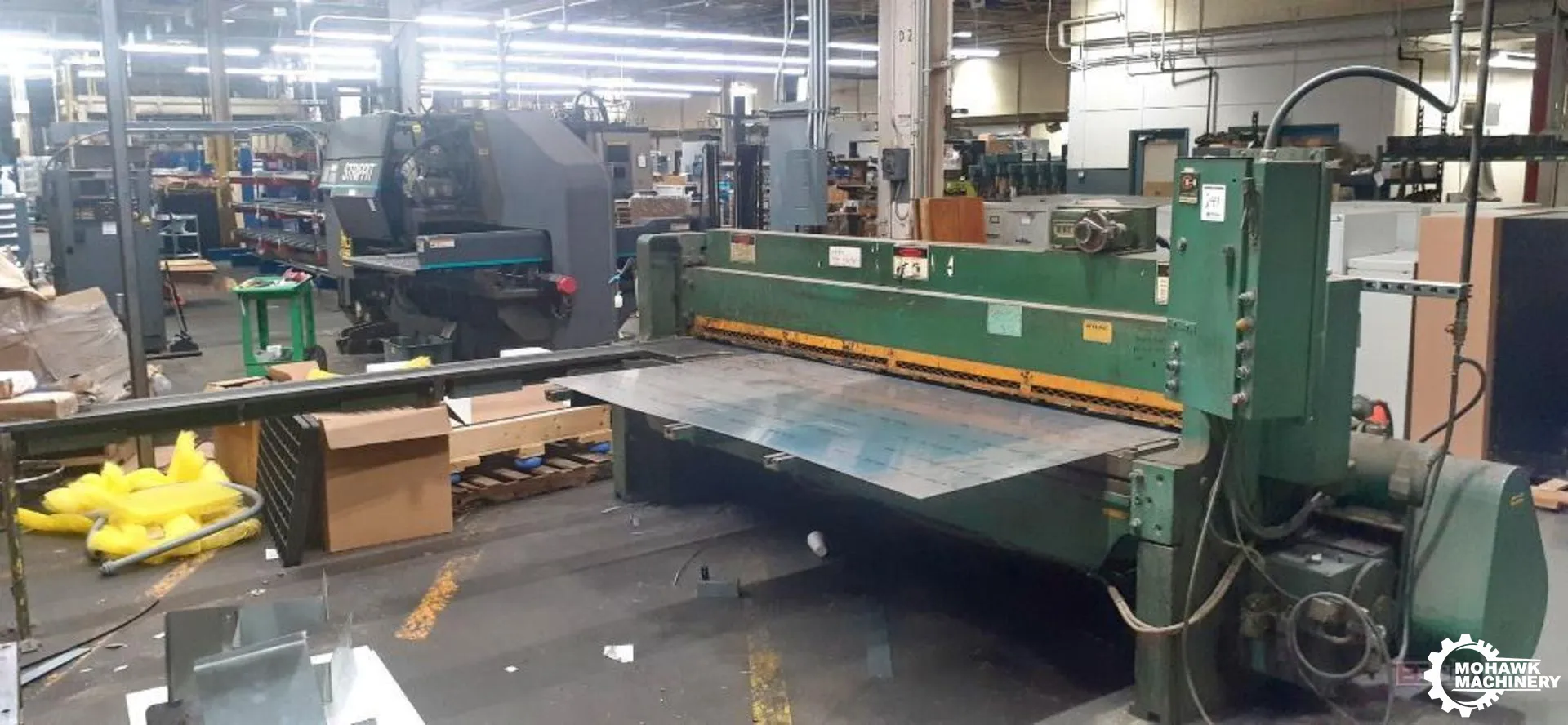 10' X10' GA WYSONG "1010RD" MECHANICAL POWER SQUARING SHEAR w/FRONT OPERATED POWER BACK GAUGE - SQUARING ARM - (3) FRONT SUPPORTS