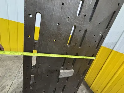 72" H X 36" W STEEL SLOTTED ANGLE PLATE: STOCK #23589