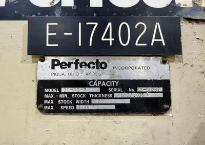 Used PERFECTO 38-48-7 Flat & Shape Straighteners Ohio US | D & D Industries #1411834