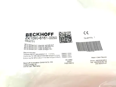 NEW BECKHOFF DOUBLE ENDED ETHERCAT CABLE M12 4-PIN
