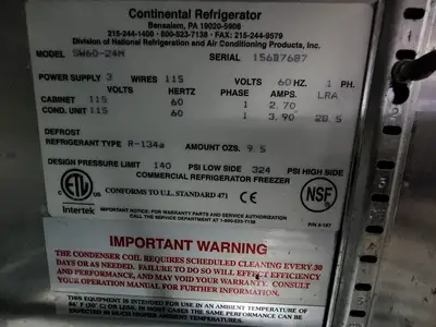 Used Continental Used Continental SW60-24M Refrigerator Flat Top Prep-Table - Used Food Prep Tables Illinois US | Falcon Restaurant Supply #1374995