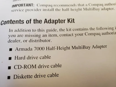 NEW COMPAQ ARMADA 7000