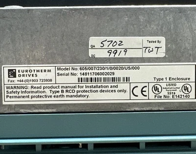 USED Eurotherm 605/007/230/1/0/0020/US/000