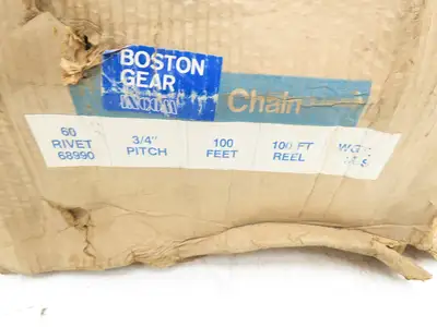 Boston Gear 60-1RIV Roller Chain #60 3/4" Pitch Riveted Standard Duty 100'