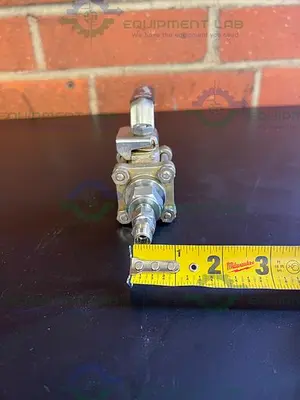 USED SWAGELOK STAINLESS STEEL BALL VALVE  W/ 3/4" THREADED FITTING