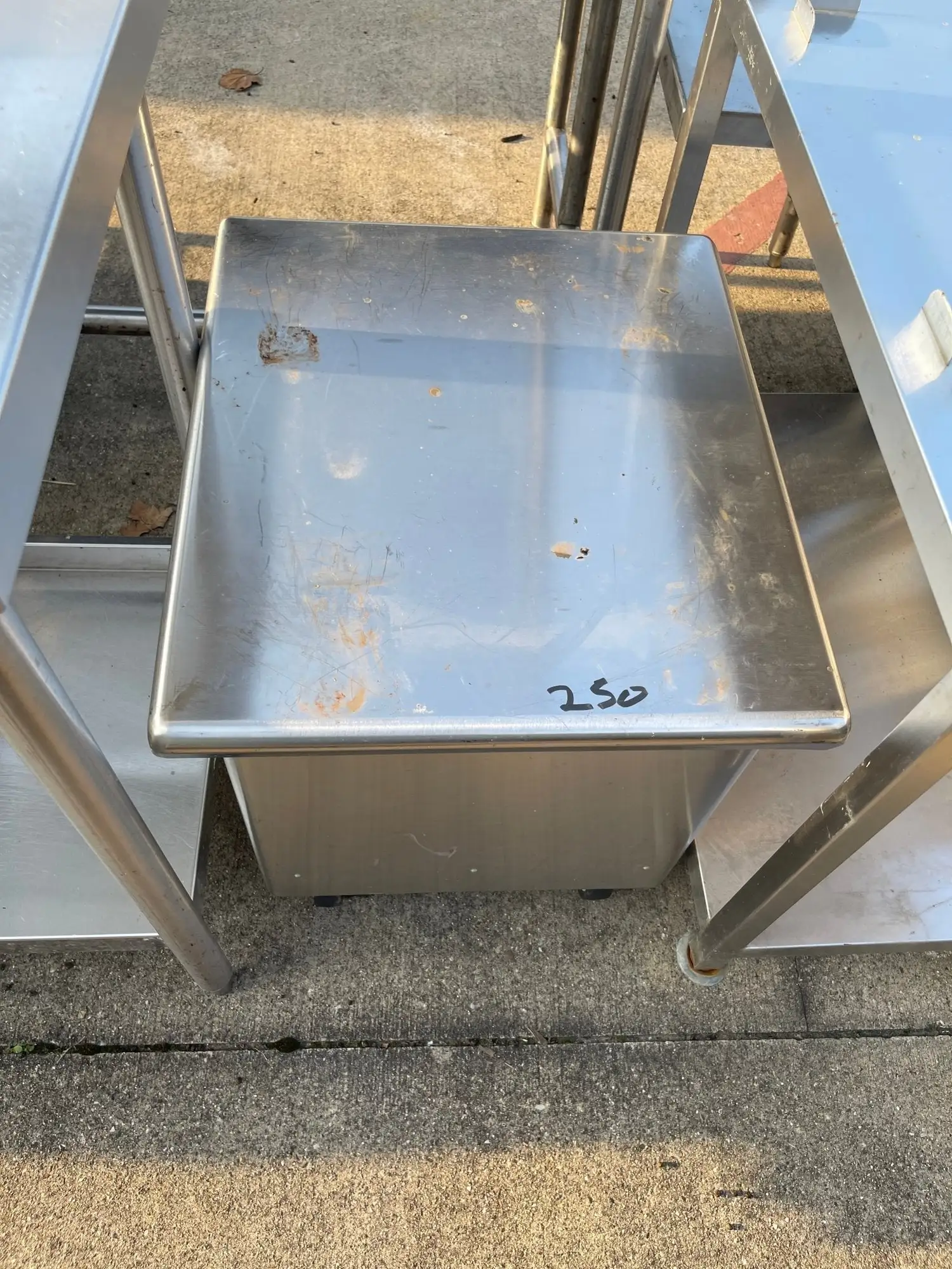 Used Falcon Restaurant Supply Used 20" Stainless Steel Equipment Stand with Storage - SS220 Restaurant Equipment (Miscellaneous) Illinois US | Falcon Restaurant Supply #1375971