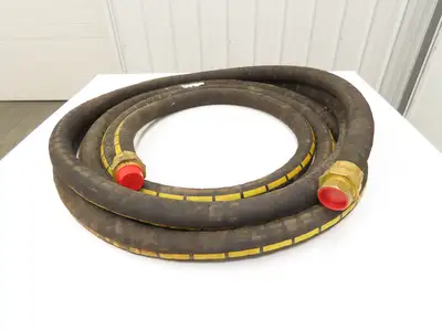 Buckeye Rubber MIL-H-6615 Transfer Hose 1-1/2" x 35'  w/Brass Fittings