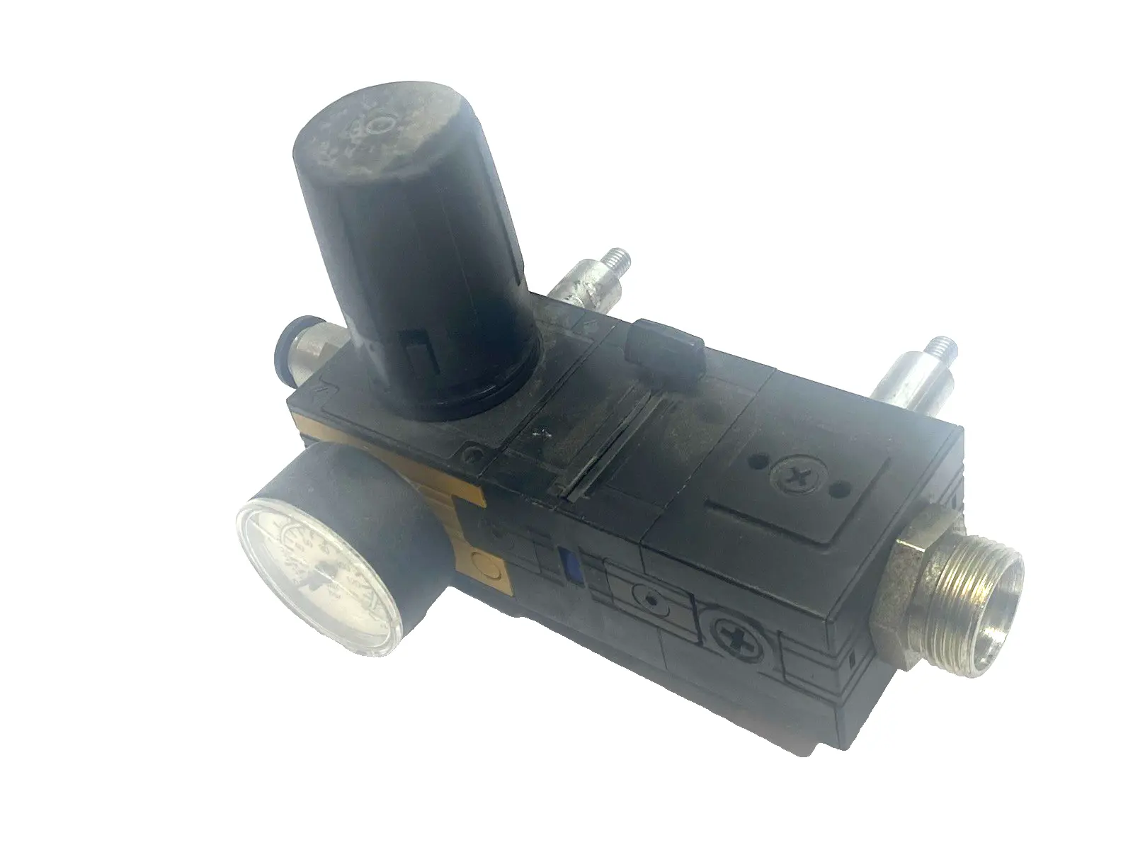 Used Knapp Air Pressure Regulator w/Gauge Modular Inline Port Fitting Air Pressure Regulators Michigan US | Maverick Industrial Sales #1394278