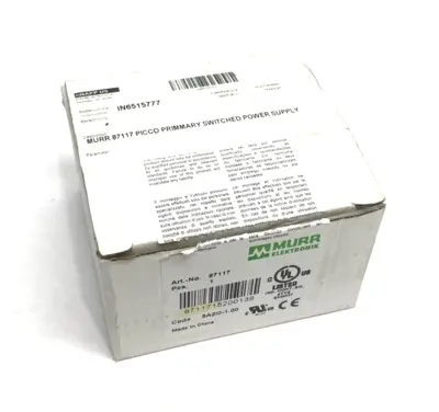 New | in-Stock Murrelektronik Picco Single-Phase Power Supply Unit 24V/4,2A 5A2I0-1.00 DIN Rail Power Supplies Michigan US | Maverick Industrial Sales #1400857