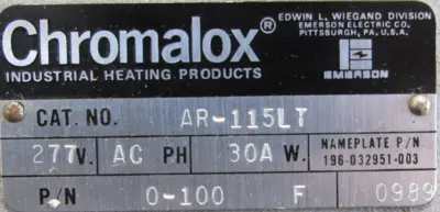 NEW CHROMALOX AR-115LT TEMP CONTROLLER 0-100F AR115LT
